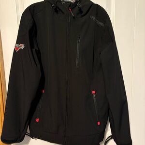 Victory Performance Men's Black Jacket with Red Accents